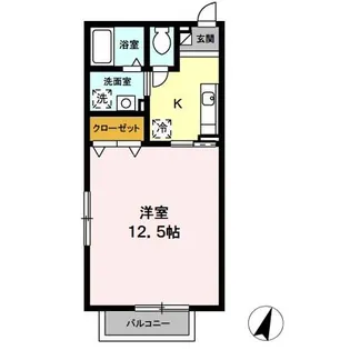 リースランド富士見V B【2階】の間取り