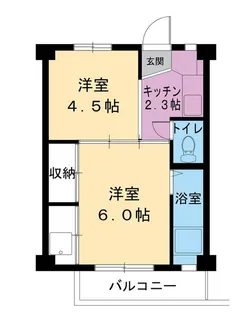 ビレッジハウス愛島1号棟【2階】の間取り