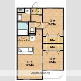 アース・フレンドリー福重【1階】の間取り