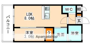 トラストビル前原北【5階】の間取り