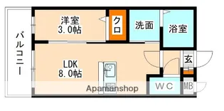トラストビル前原北【4階】の間取り
