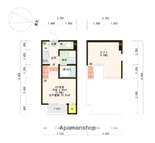 ハーモニーテラス今宿東【1階】の間取り
