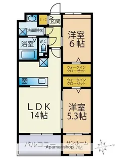 ビーコンヒル石丸【1階】の間取り