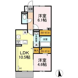 エピナール21 B棟【1階】の間取り