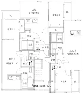 周船寺2丁目AP(仮)2号棟【202号室】の間取り