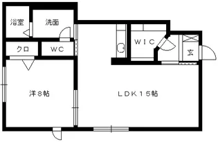 シャーメゾン若葉【1階】の間取り