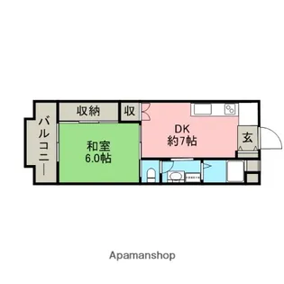 パール岡本ビル【701号室】の間取り