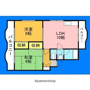 エルベ寿Ⅲ【105号室】の間取り