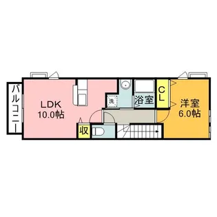 メゾン・ド・プチ・フルールⅠ【2階】の間取り