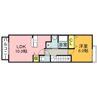 メゾン・ド・プチ・フルールⅠ【2階】の間取り