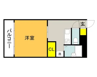 レオパレス田川Ⅱ【203号室】の間取り