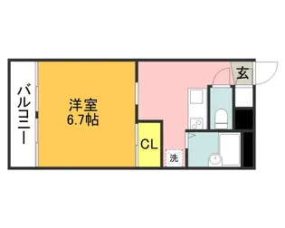 レオパレス田川【2階】の間取り