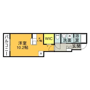 スリースター【101号室】の間取り