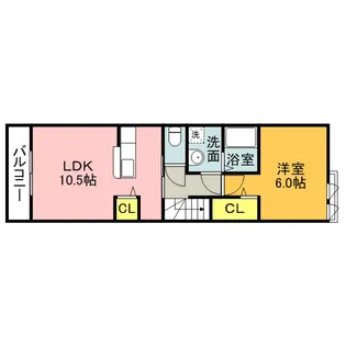 スリースター【2階】の間取り