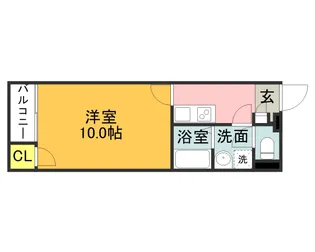 クレイノ下伊田【2階】の間取り