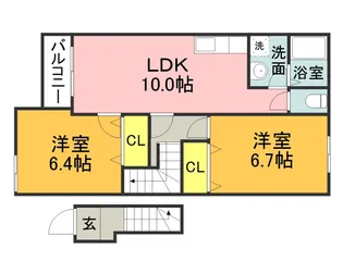 メゾン坂汐Ⅰ号館【206号室】の間取り