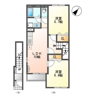 メゾン坂汐Ⅰ号館【2階】の間取り