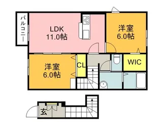 レジデンス プラム 1【2階】の間取り