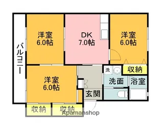 ラフィーネKI【202号室】の間取り