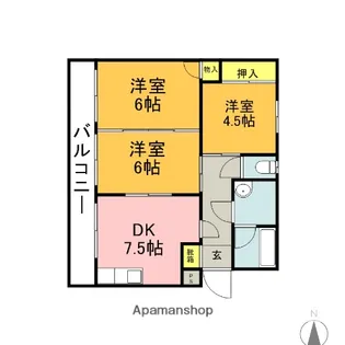 エムズコーポ【202号室】の間取り