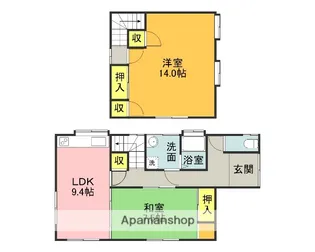 福岡県田川郡福智町赤池【一戸建】の間取り