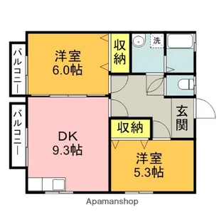 方城アパート【102号室】の間取り