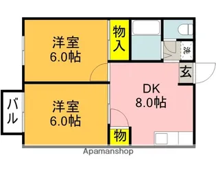 コーポKN【201号室】の間取り