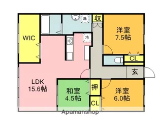 ミキハウスⅤ【C-205号室】の間取り