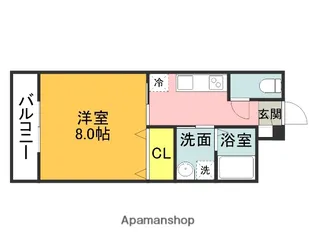 フェリス県大前【2階】の間取り