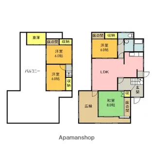 福岡県田川市大字位登【一戸建】の間取り