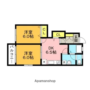 KMハイツⅦ D棟【101号室】の間取り