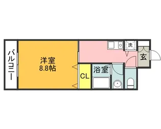 リバーサイド稚加栄【303号室】の間取り