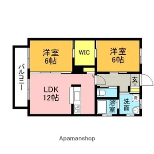 クレールソフィアA【202号室】の間取り