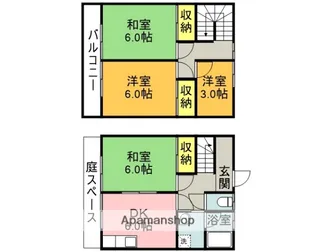 新町アパート【6号室】の間取り