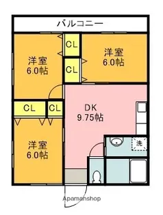 セーフティーフラッツA【1階】の間取り