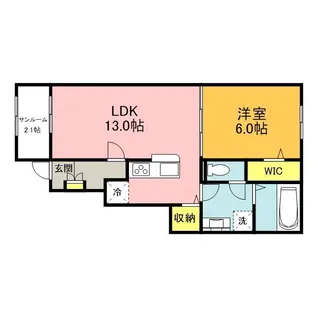 エルフフォレストⅡB【1階】の間取り