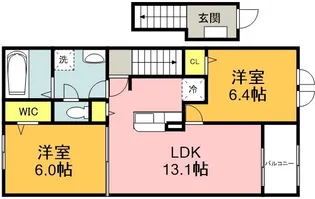 ドリームシャインコート B【2階】の間取り