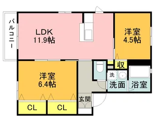 ブルーハイム・彩 A棟【2階】の間取り