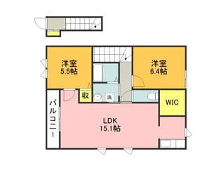 ELLE GARDEN Ⅱ C棟【2階】の間取り