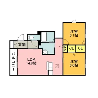 CASA LIBRO【1階】の間取り