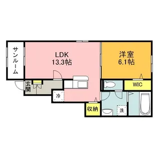 プロスペリティ田川 Ⅱ【1階】の間取り