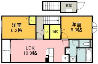 ロータス川宮4【2階】の間取り