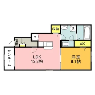 ロータス田川3【1階】の間取り