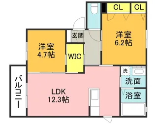シャーメゾン葵 A棟【202号室】の間取り