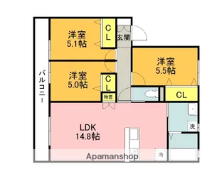 東田川ヒルズ【2階】の間取り