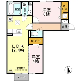 ディールーム後藤寺 A棟【1階】の間取り