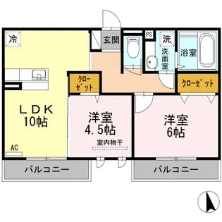 ディールーム後藤寺 A棟【2階】の間取り