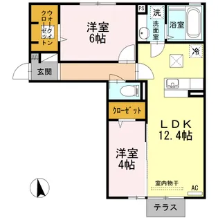 ディールーム後藤寺 A棟【1階】の間取り