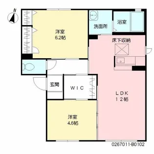 シャーメゾン葵 B棟【1階】の間取り