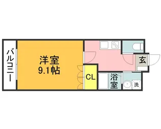 サンライズA棟【2階】の間取り